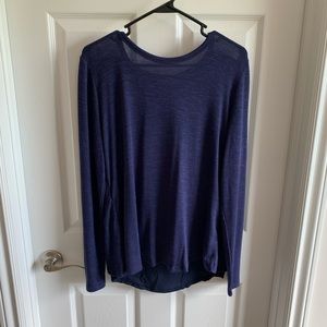 Tulip back, long sleeve blouse